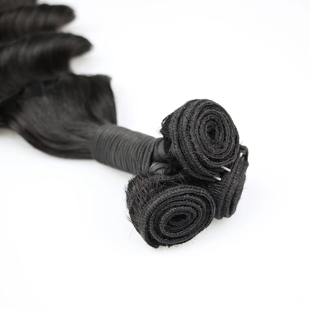 Loose Deep Wave Human Hair Bundles Virgin Remy Hair Natural Black Color Tangle Free No Shedding for Black Women BOSQUE Beauty