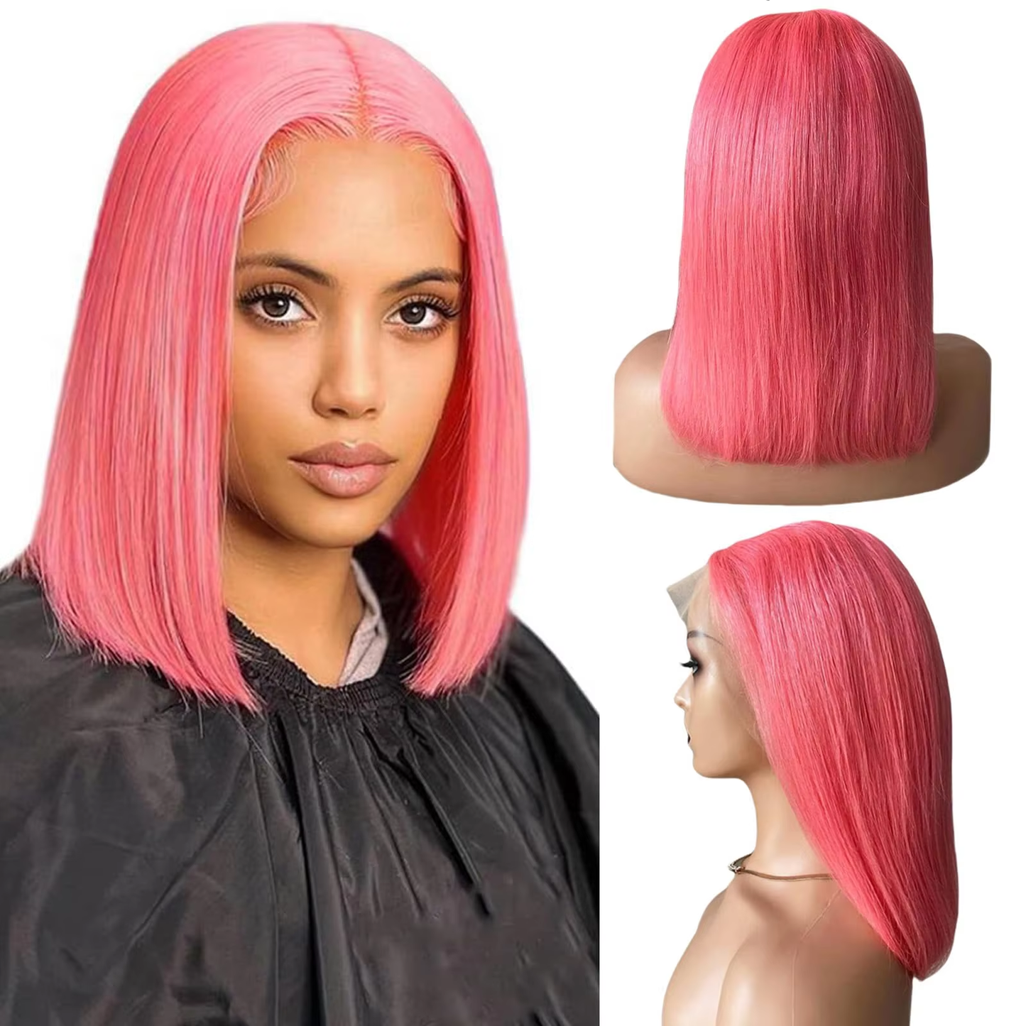 13x4 Lace Front Wig Bob Wig Human Hair Straight Natural Looking Glueless Wig 200% Density BOSQUE Beauty（副本）