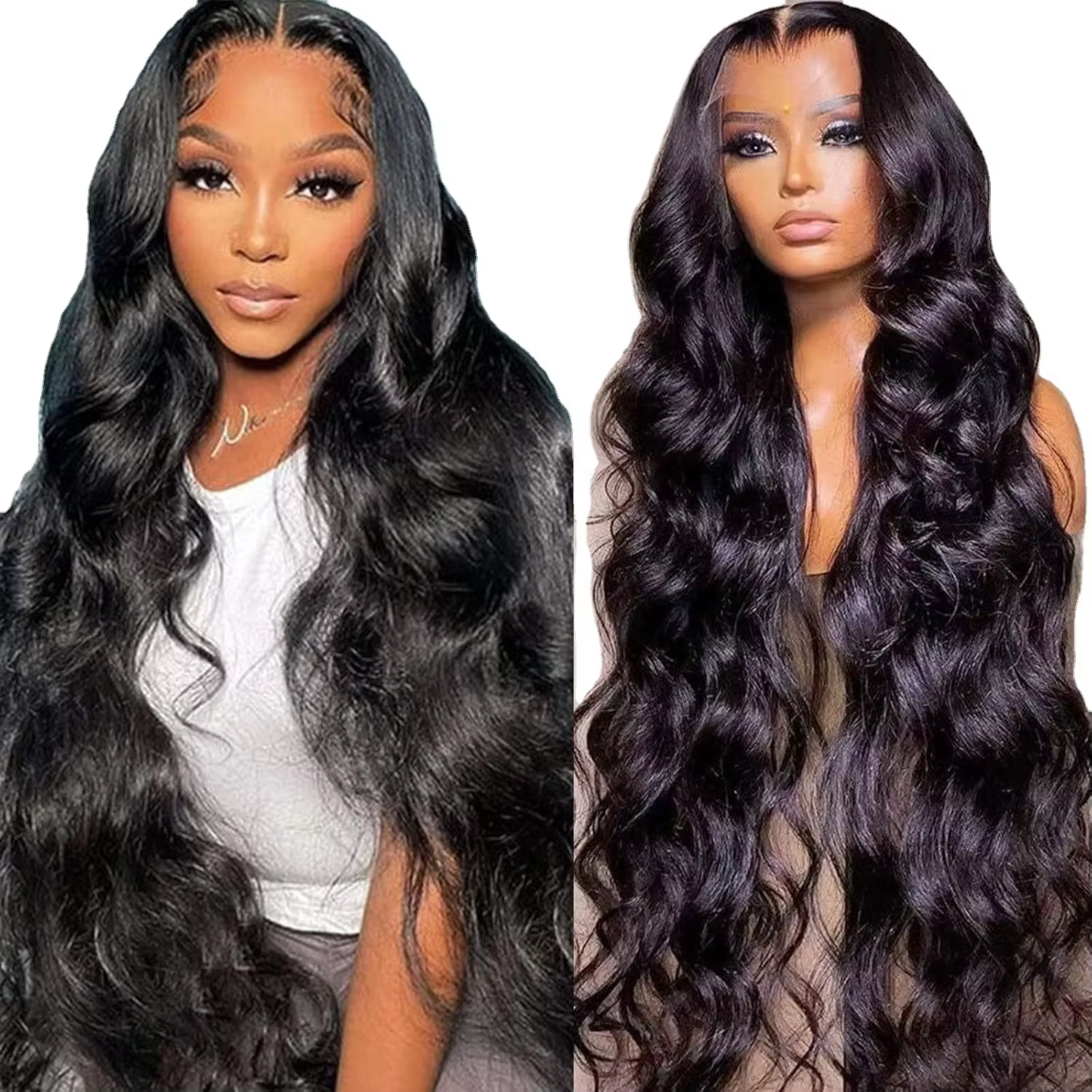Body Wave Human Hair Lace Front Wig 13x4 Pre Plucked 100% Human Hair Wigs Brazilian Hair Body Wave 200% Density BOSQUE Beauty