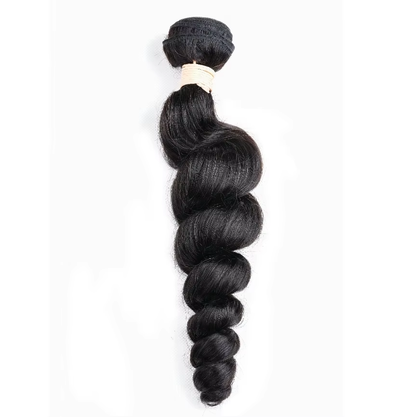 Loose Wave Human Hair Weft - 100% Virgin Hair Natural Black Color for Women BOSQUE Beauty