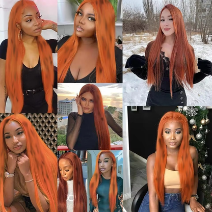 Effortless Long Straight Hair Wig 13x4 Pre Plucked Human Hair 200% Density Glueless BOSQUE Beauty